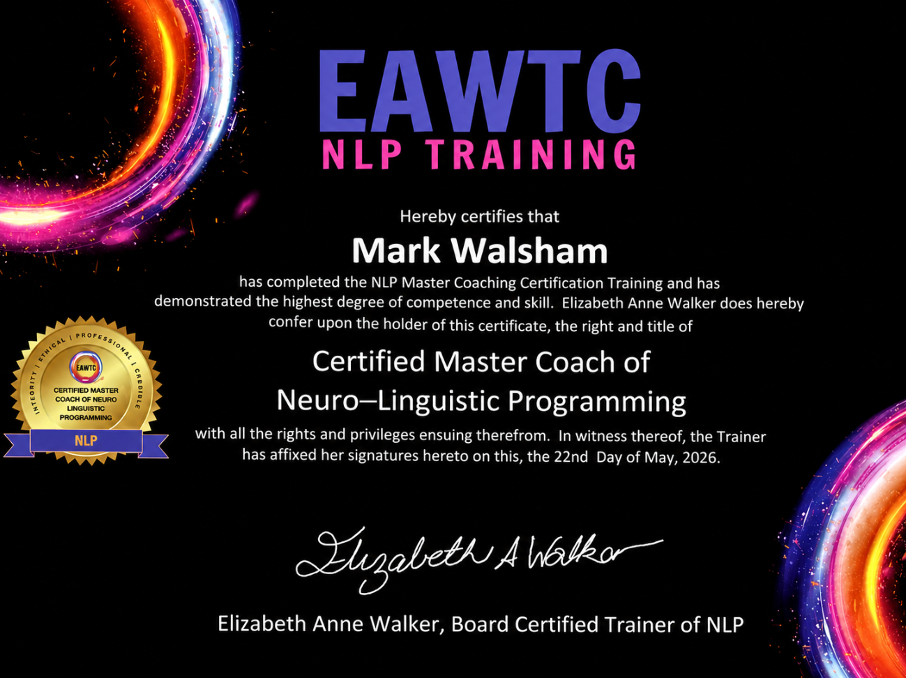 Master Coach of NLP