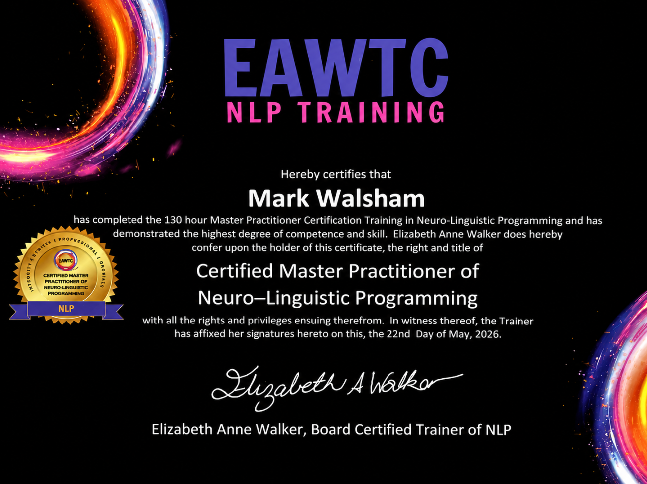 Master Practitioner of NLP